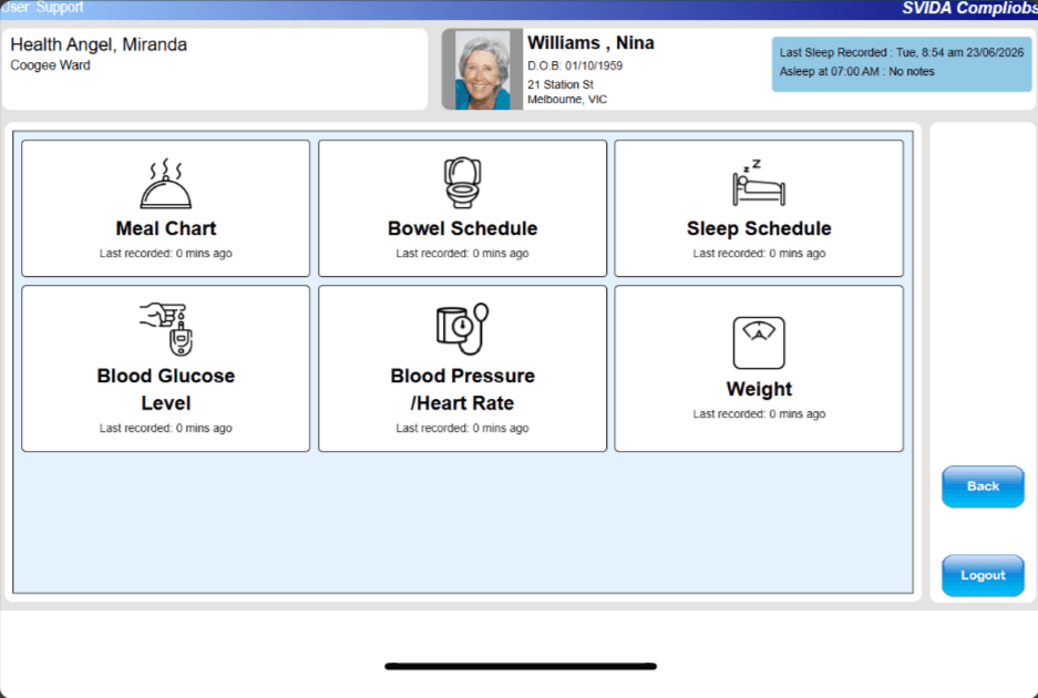 CompliObs SIL observation tracker screen